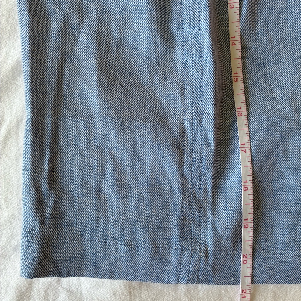 NWOT Banana Republic “Chambray Blue” Sleeveless Linen-Cotton Shell, Size M - Picture 8 of 10
